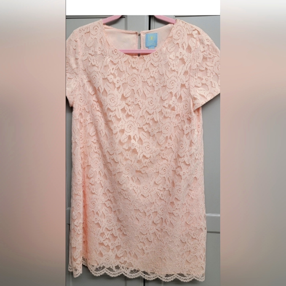 Light pink Cece lace shift dress